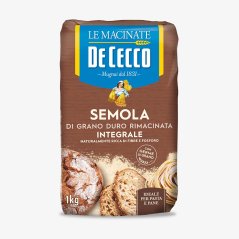 De Cecco Semola di grano duro rimacinata Integrale - Celozrná mouka 1 kg