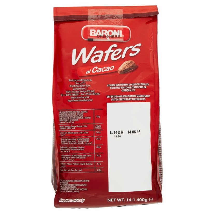 Baroni kakaové oplatky 400 g