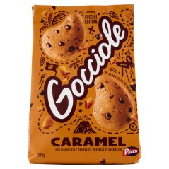 Pavesi Gocciole Karamelové sušenky s kousky čokolády a karamelovými zrny 300g