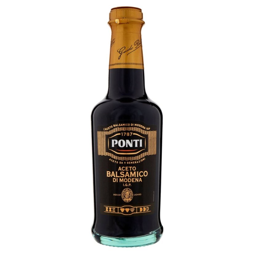 Ponti balzamikový ocet z Modeny I.G.P. dřevěný uzávěr 250 ml