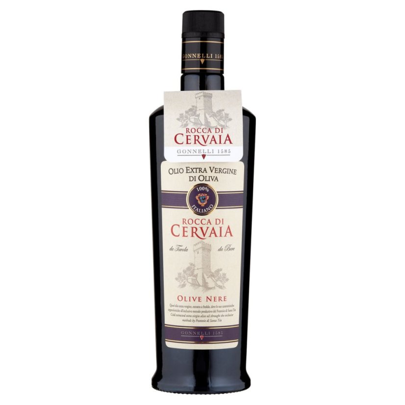 Gonnelli 1585 Rocca di Cervaia 100% Italský extra panenský olivový olej černé olivy 750 ml